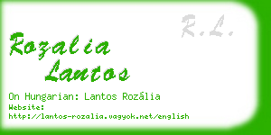 rozalia lantos business card