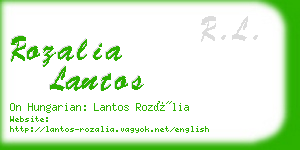 rozalia lantos business card